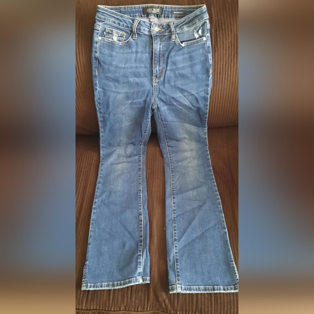 Judy Blue Slim Boot Cut Jeans in Classic Blue
